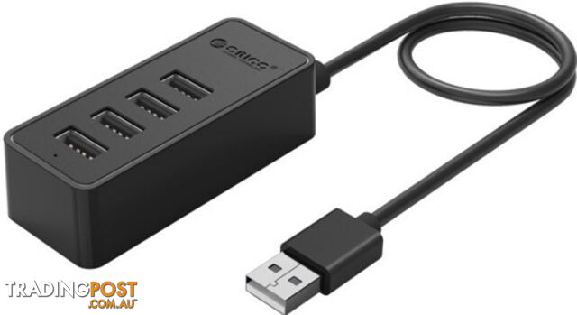 Orico W5P-U2-BK USB 2.0 4 Port Desktop HUB - Black - Orico - 6936761828468 - W5P-U2-BK