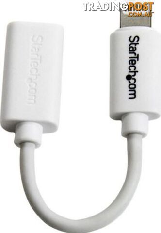 StarTech USBUBLTW White Micro USB to Lightning Adapter - StarTech - 065030852173 - USBUBLTW