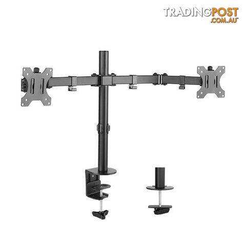 Brateck LDT12-C024N Dual Screens Economical Double joing Articulationg Steel Monitor Stand 13-32" monitor up to 8Kg/screen - Brateck - 9341756016541 - LDT12-C024N