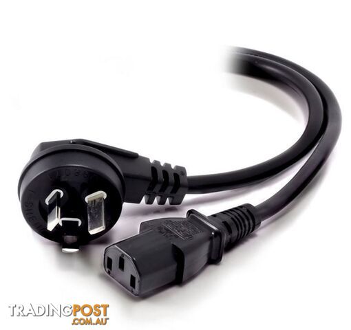 Alogic MF-3PRTC13-02 2m Right Angle Aus Mains Plug to IECC13 Male to Female -...