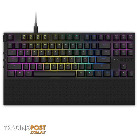 NZXT KB-1TKUS-BR Function TKL Compact Keyboard Black with Gateron Red Switches - NZXT - 5060301696086 - KB-1TKUS-BR