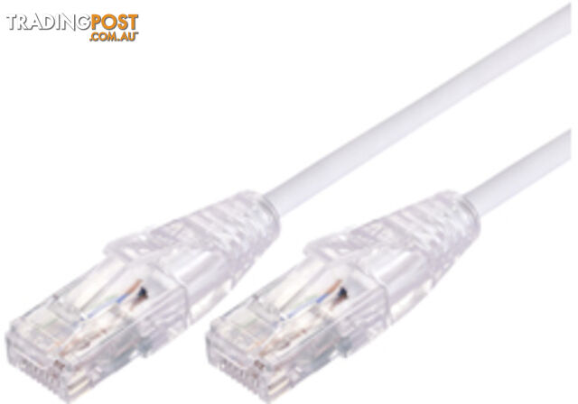Comsol UTP-.3-C6A-UT-WHT 30cm RJ45 Cat 6A Ultra Thin Patch Cable - White -...