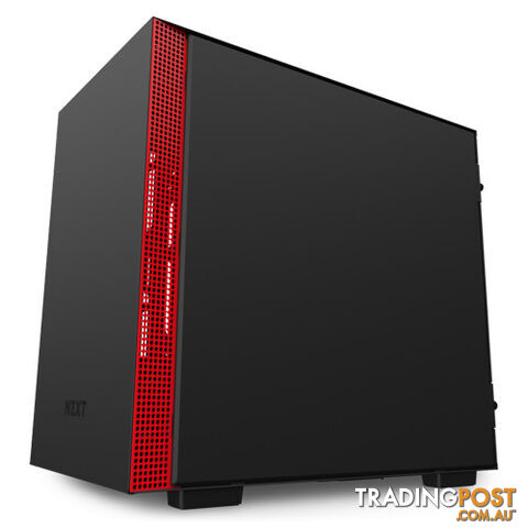 NZXT CA-H210B-BR Matte Black & Red H210 Mini Tower Chassis - NZXT - 815671014856 - CA-H210B-BR