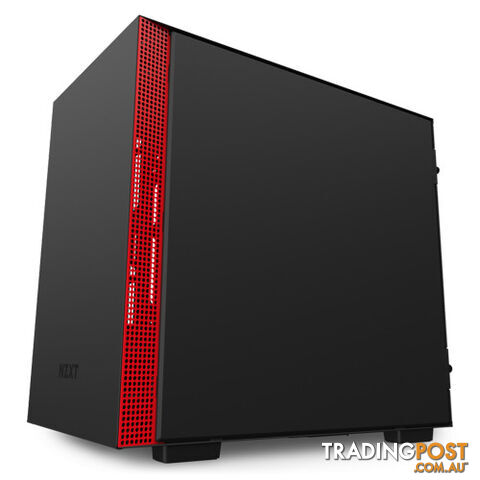 NZXT CA-H210B-BR Matte Black & Red H210 Mini Tower Chassis - NZXT - 815671014856 - CA-H210B-BR