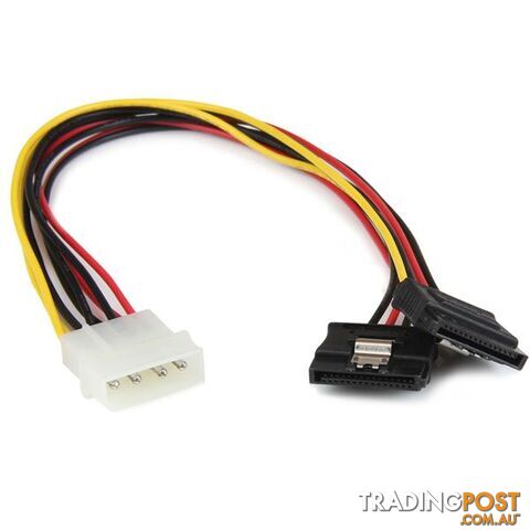StarTech PYO2LP4LSATA 12 LP4 to 2x latching SATA Y Cable - StarTech -...