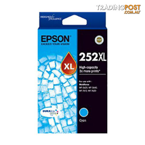 Epson C13T253292 252 Cyan High Yield Ink Cartridge - Epson - 9314020615009 - C13T253292