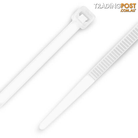 Alogic NC125WHT Nylon Cable Tie White 100mm X 2.5mm - (Bag of 100) - Alogic - 9350784009555 - NC125WHT