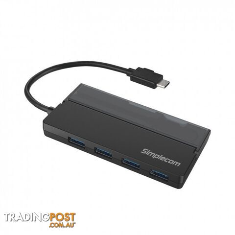 SIMPLECOM CH330 PORTBALE USB-C to 4PORT USB-A HUB USB3.2 GEN1 WITH CABLE - Simplecom - 9350414002222 - CH330
