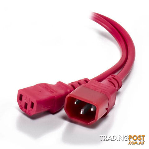 Alogic MF-C13C14-0.5-RD 0.5m IEC C13 to IEC C14 Computer Power Extension Cord - Alogic - 9350784006912 - MF-C13C14-0.5-RD