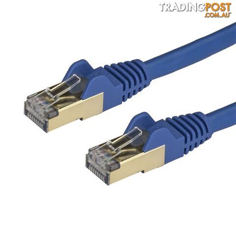 StarTech 6ASPAT1MBL 1m Blue Cat6a Ethernet Cable - Shielded (STP) - StarTech -...