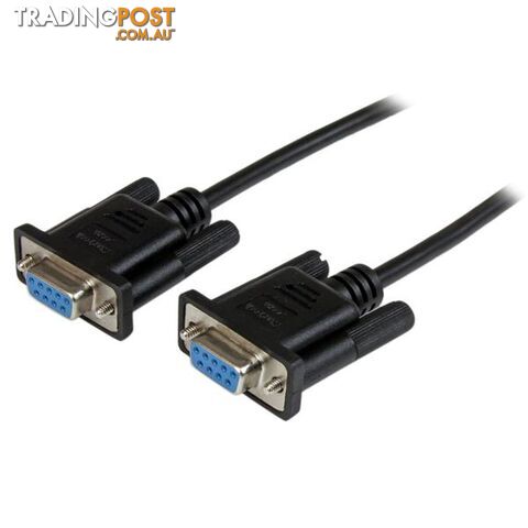StarTech SCNM9FF1MBK 1m Female to Female RS232 Serial Null Modem Cable - Black - StarTech - 065030859578 - SCNM9FF1MBK