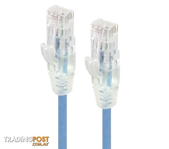 Alogic C6S-0.50BLU 0.50m Blue Ultra Slim Cat6 Network Cable UTP 28AWG - Alogic - 9350784010971 - C6S-0.50BLU