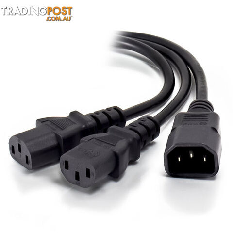 Alogic MFF-C14C13-02 2m Y Splitter PowerCable- IEC C14 (M) - 2 IEC C13 (F) - Alogic - 9350784005595 - MFF-C14C13-02 - photo 1 of 1