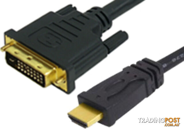 Comsol HDMI-DVI-01 1M HDMI Male to DVI-D Male Cable - Comsol - 9332902007230 -...