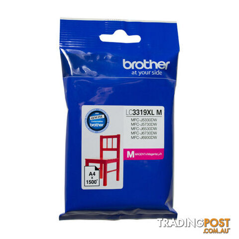 Brother LC-3319XLM LC-3319XL Magenta Ink 1.5K - Brother - 4977766767286 - LC-3319XLM