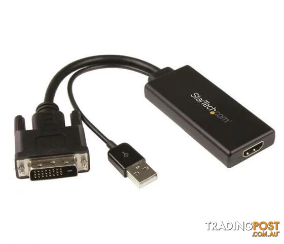 StarTech DVI2HD DVI to HDMI Video Adapter with USB Power and Audio - 1080p - StarTech - 065030864121 - DVI2HD