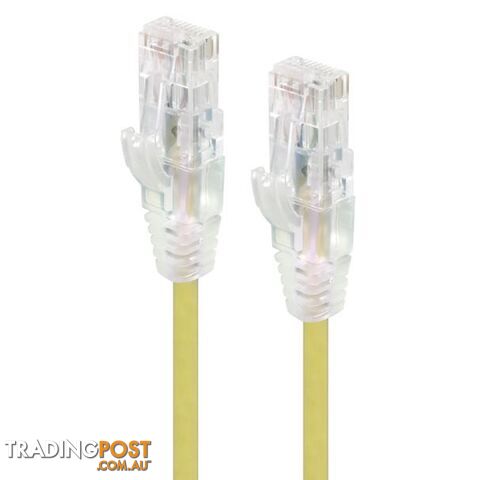 Alogic C6S-0.50YEL 0.50m Yellow Ultra Slim Cat6 Network Cable UTP 28AWG - Alogic...