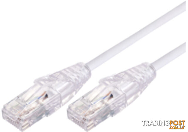 Comsol UTP-03-C6A-UT-WHT 3m RJ45 Cat 6A Ultra Thin Patch Cable - White - Comsol...