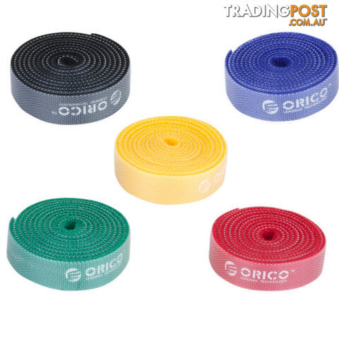 Orico CBT-5S Reusable & Dividable Hook and Loop Cable Ties 1m - Orico -...