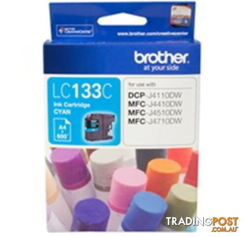 Brother LC133C Cyan Ink Catridge LC-133C - Brother - 4977766715386 - LC-133C