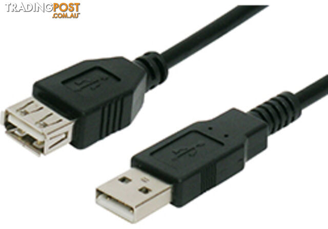 Comsol USB2-AA-02 2M USB 2.0 cable type A male-A female - 480Mbps - Comsol - 9332902002402 - USB2-AA-02