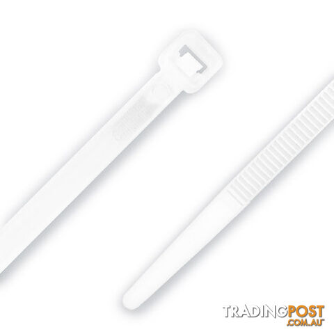 Alogic NC248WHT Ty-It Nylon Cable Tie White 200mm X 4.8mm - (Bag of 100) - Alogic - 9350784000170 - NC248WHT