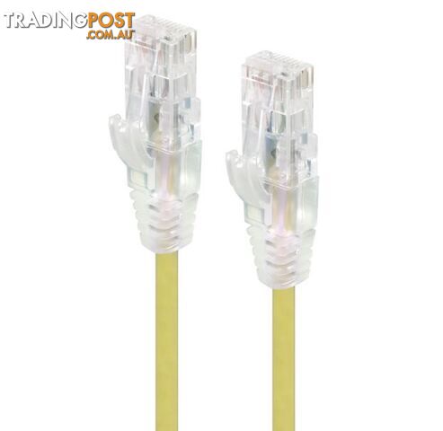 Alogic C6S-02YEL 2m Yellow Ultra Slim Cat6 Network Cable UTP 28AWG - Alogic - 9350784011213 - C6S-02YEL - photo 1 of 1