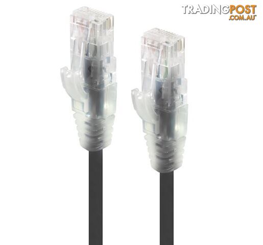 Alogic C6S-03BLK 3m Black Ultra Slim Cat6 Network Cable UTP 28AWG - Alogic - 9350784011152 - C6S-03BLK