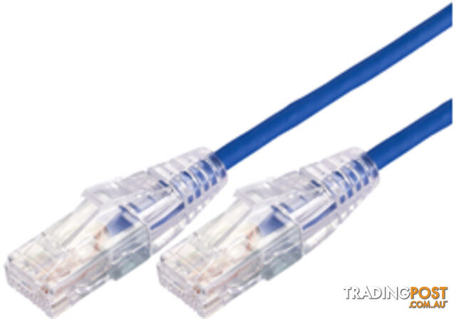 Comsol UTP-01-C6A-UT-BLU 1m RJ45 Cat 6A Ultra Thin Patch Cable - Blue - Comsol -...