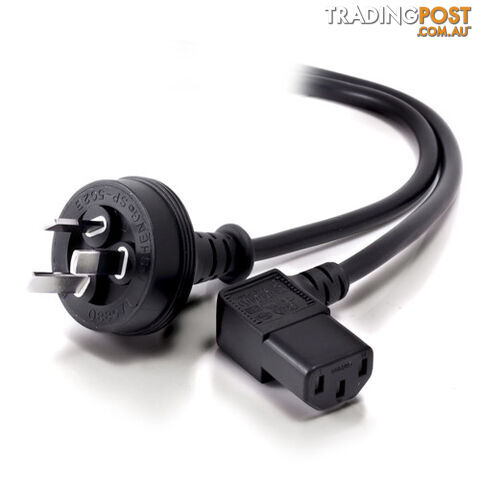 Alogic MF-3PC13RT-03 3m 3 Pin Aus Male to Right Angle IEC C13 Female Power Cable...