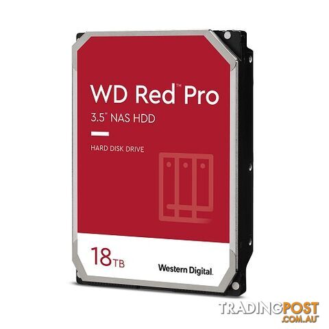 WD WD181KFGX Red Pro 18TB 3.5' NAS HDD SATA3 7200RPM 512MB Cache 24x7 NASware 3.0 CMR Tech 5yrs wty - WD - 0718037877662 - WD181KFGX