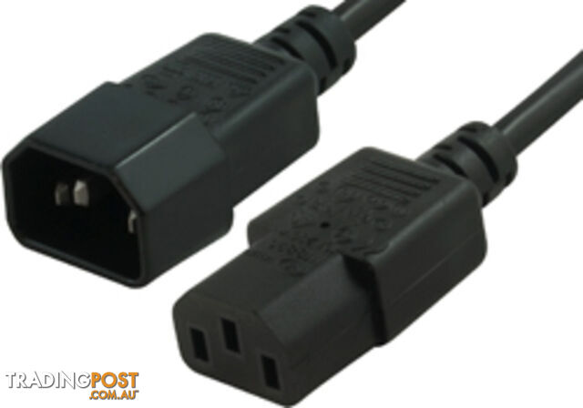 Comsol IEC-MF-02 2M PC to Monitor Power Extension Cable IEC-C13 - IEC-C14 - Comsol - 9332902006073 - IEC-MF-02