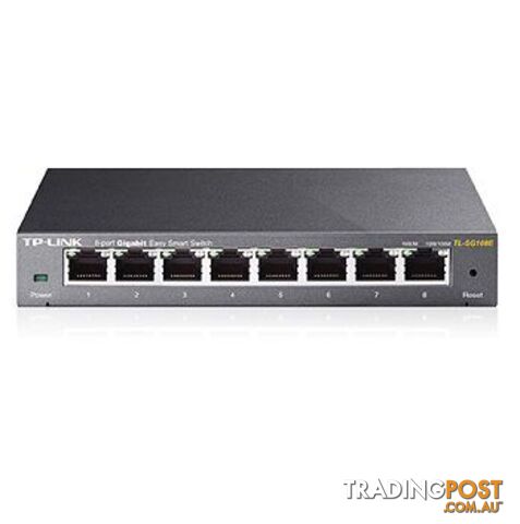 TP-Link TL-SG108E 8-Port Gigabit Easy Smart Switch - TL-SG108E - TP-Link - 845973021856 - TL-SG108E