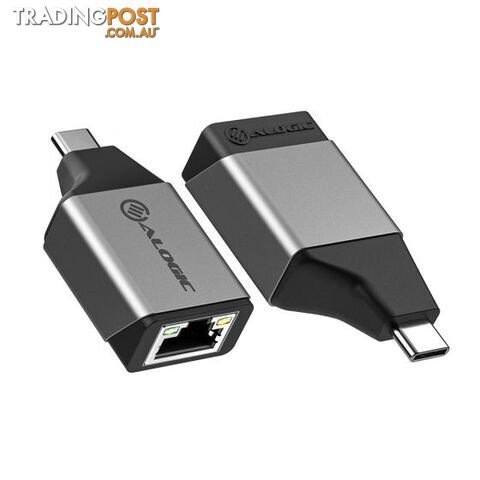 Alogic ULCGEMN-SGR Ultra MINI USB-C (Male) to RJ45 Gigabit Ethernet (Female) Adapter - Alogic - 9350784021298 - ULCGEMN-SGR