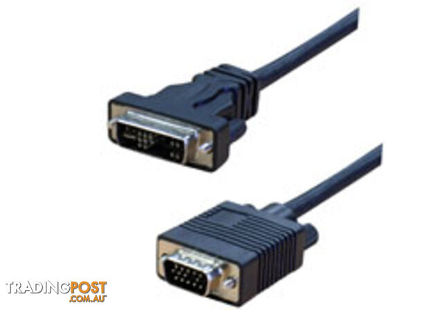 Comsol DVI-A15-02 2M DVI-A to HD15 Pin VGA Cable - Male to Male - Comsol - 9332902007728 - DVI-A15-02