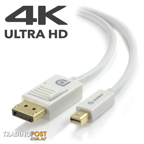 Alogic MDP-DP-03-MM-WH Mini DisplayPort to DisplayPort M-M Cable 3m White -...