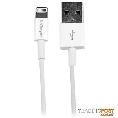 StarTech USBLT1MWS 1m White Slim Lightning to USB Cable - StarTech - 065030857482 - USBLT1MWS