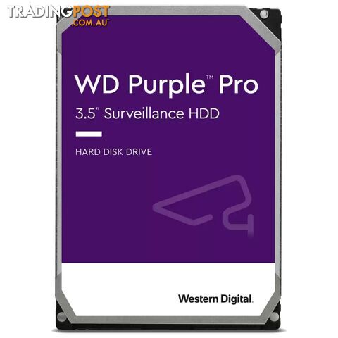 WD WD101PURP Purple 10TB 3.5' Surveillance HDD 7200RPM 256MB SATA3 - WD - 718037889368 - WD101PURP