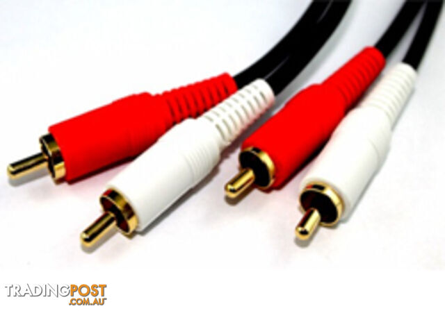 Comsol 2XRCA-MM-03 3M 2 x RCA Male to 2 x RCA Male Audio Cable - Comsol -...