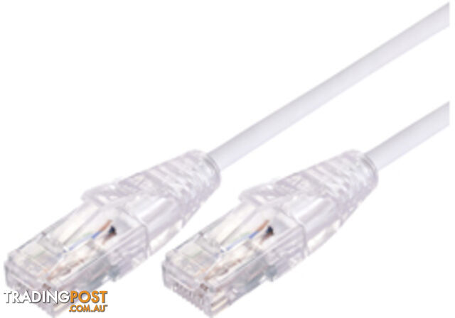Comsol UTP-05-C6A-UT-WHT 5m RJ45 Cat 6A Ultra Thin Patch Cable - White - Comsol...