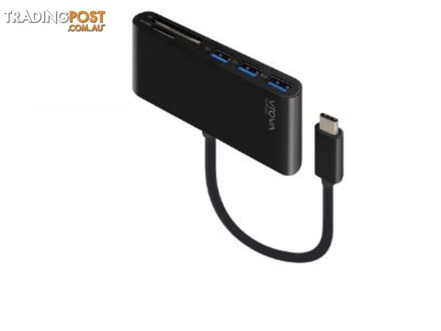 Alogic UC3ACR USB-C to Multi Card Reader & 3 Port USB Hub - VROVA Series - Alogic - 9350784011800 - UC3ACR
