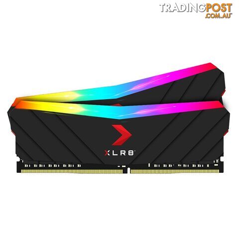 PNY MD32GK2D4320016XRGB XLR8 32GB (2x16GB) UDIMM 3200Mhz DDR4 RGB CL16 1.35V Gaming Memory Black - PNY - 4712847099562 - MD32GK2D4320016XRGB