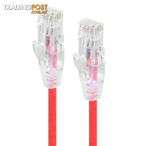 Alogic C6S-02RED 2m Red Ultra Slim Cat6 Network Cable UTP 28AWG - Alogic - 9350784011428 - C6S-02RED