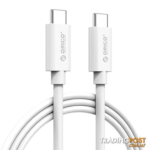 Orico CTC100M-10-WH 10Gbps USB-C to USB-C Cable 1M Quick Charge 100W (20W 5A), 4K@60Hz - Orico - 6936761830461 - CTC100M-10-WH