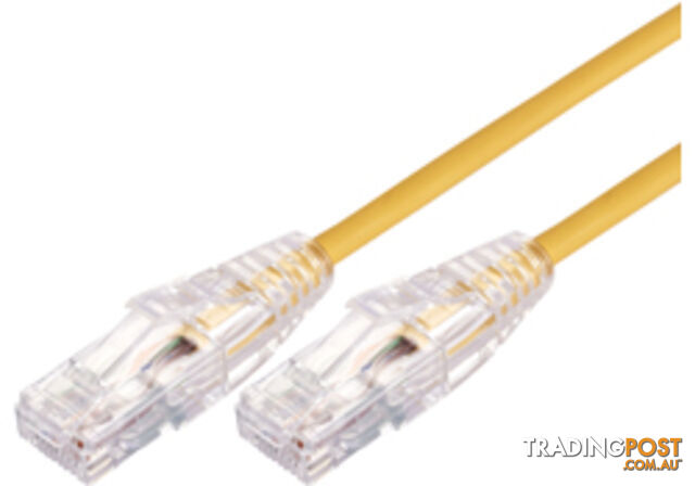 Comsol UTP-1.5-C6A-UT-YEL 1.5m RJ45 Cat 6A Ultra Thin Patch Cable - Yellow -...