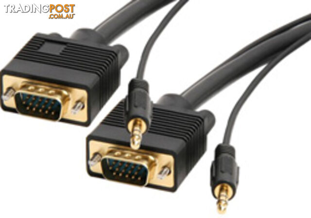 Comsol H15MM-02-HA 2M VGA & Audio Cable H15M-H15M/3.5mm audio plug - Comsol - 9332902002105 - H15MM-02-HA