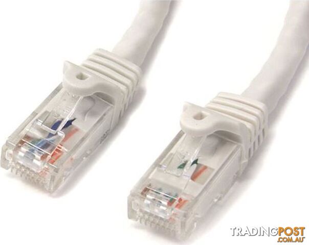 StarTech N6PATC2MWH 2m White Snagless UTP Cat6 Patch Cable - StarTech -...