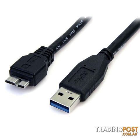 StarTech USB3AUB50CMB 0.5m 1.5ft Black USB 3.0 Micro B Cable - StarTech - 065030854252 - USB3AUB50CMB