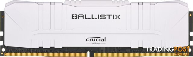 Crucial BL8G30C15U4W Ballistix 8GB DDR4 UDIMM 3000Mhz CL15 White Memory - Crucial - 0649528824530 - BL8G30C15U4W