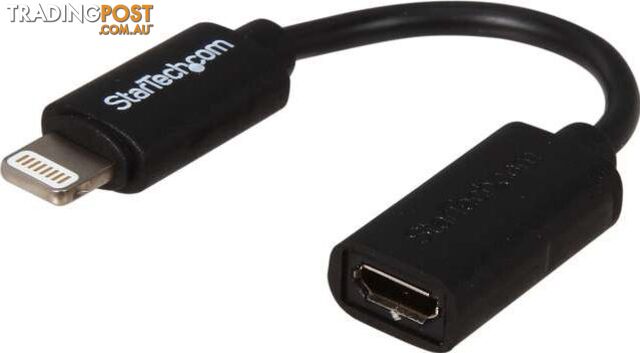 StarTech USBUBLTB Black Micro USB to Lightning Adapter - StarTech - 065030852180 - USBUBLTB